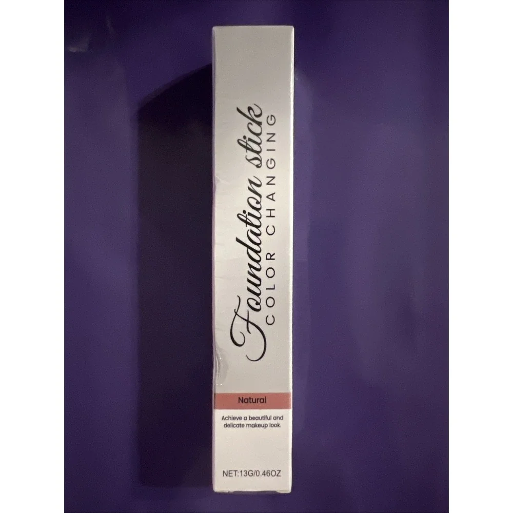 Color-Changing 2-In-1 Foundation Stick - Lightweight & Moisturizing Natural